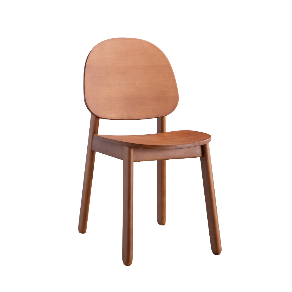 甜甜餐椅 實木款柚木色 有情門lab設計家具 網路購物商城