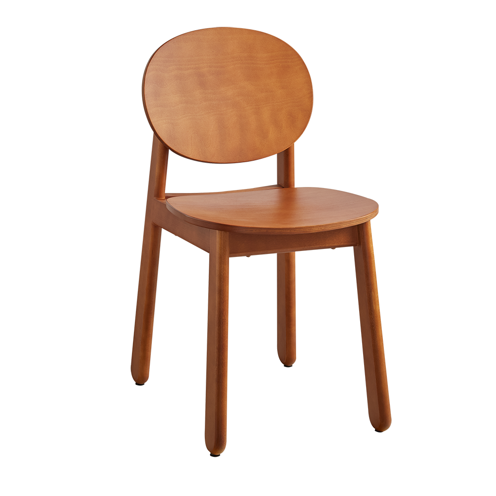 卡哇伊餐椅 柚木色 有情門lab設計家具 網路購物商城